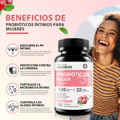 🌸Probióticas Windboss Women's – Frescura interna y protección contra infecciones