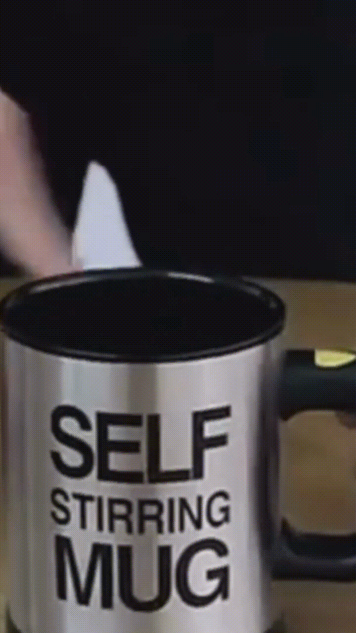 Taza Automezcladora: Café, té o chocolate listos en un clic