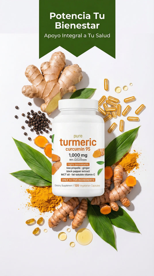 Turmeric Curcumin 95 👉 Reduce la inflamación, alivia el dolor y recupera tu movilidad todos los días 🔥🦵