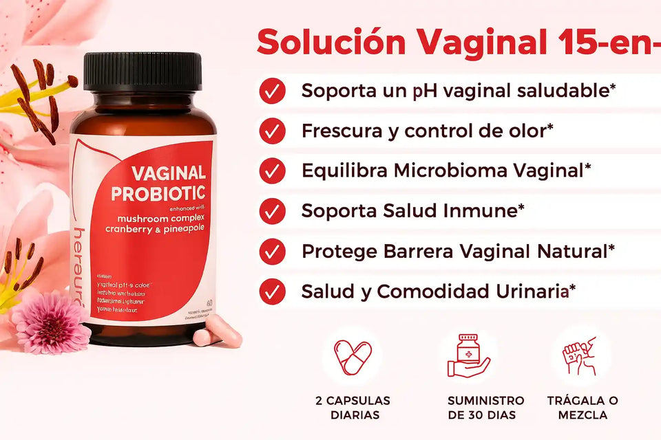 🌸Con VAGINAL PROBIOTIC importado de USA🗽:Di adiós al mal olor, ardor y molestias íntimas😔
