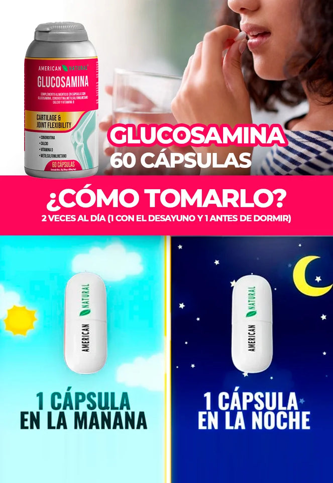 Glucosamina de American Natural elaborado en 🗽EEUU: Formulada con ingredientes clínicos para proteger tus articulaciones