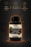 Ashwagandha + Maca negra – Energía, Enfoque y Rendimiento 🌿