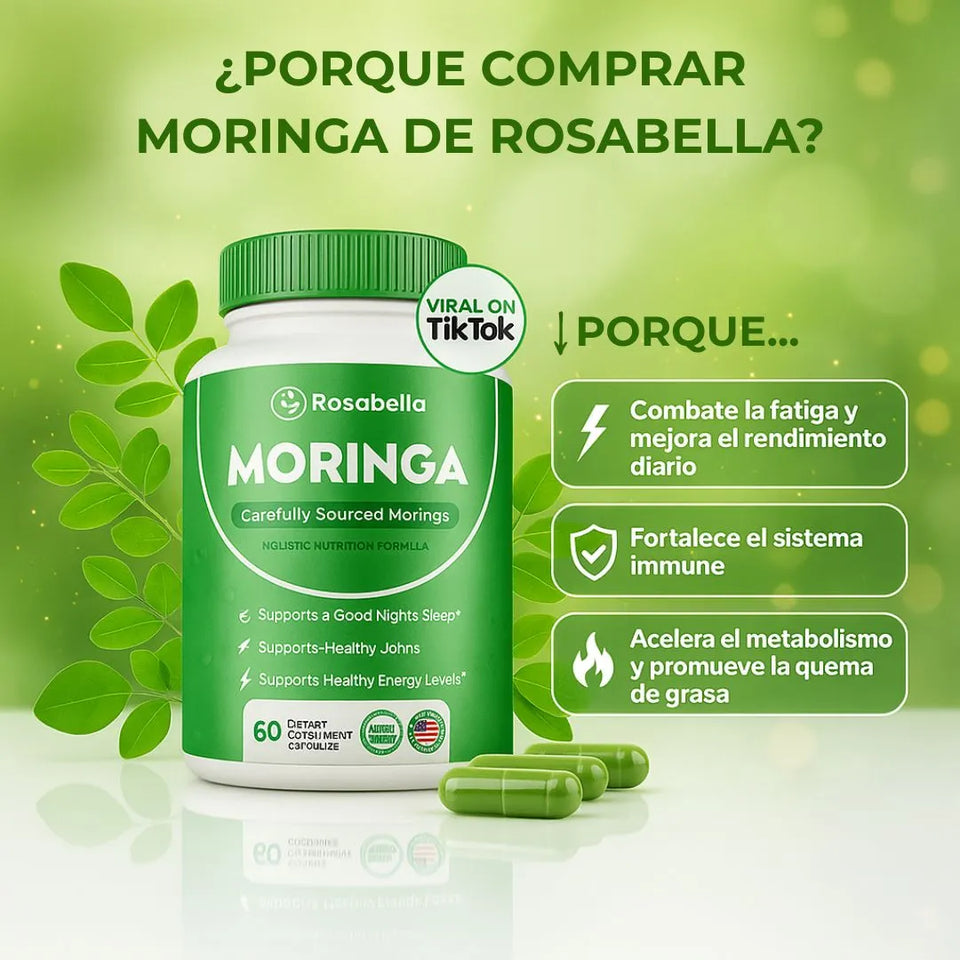 ✨Con Moringa de Rosabella 100% Pura recupera tu energía⚡, fortalece tus defensas🛡️y acelera tu metabolismo
