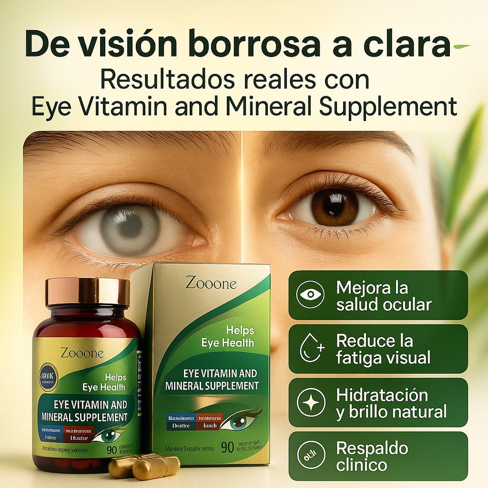 Nutre y protege tu visión todos los días 👁️✨ Con la formula de ZOONE que tiene luteína, zeaxantina y vitamina C 💊