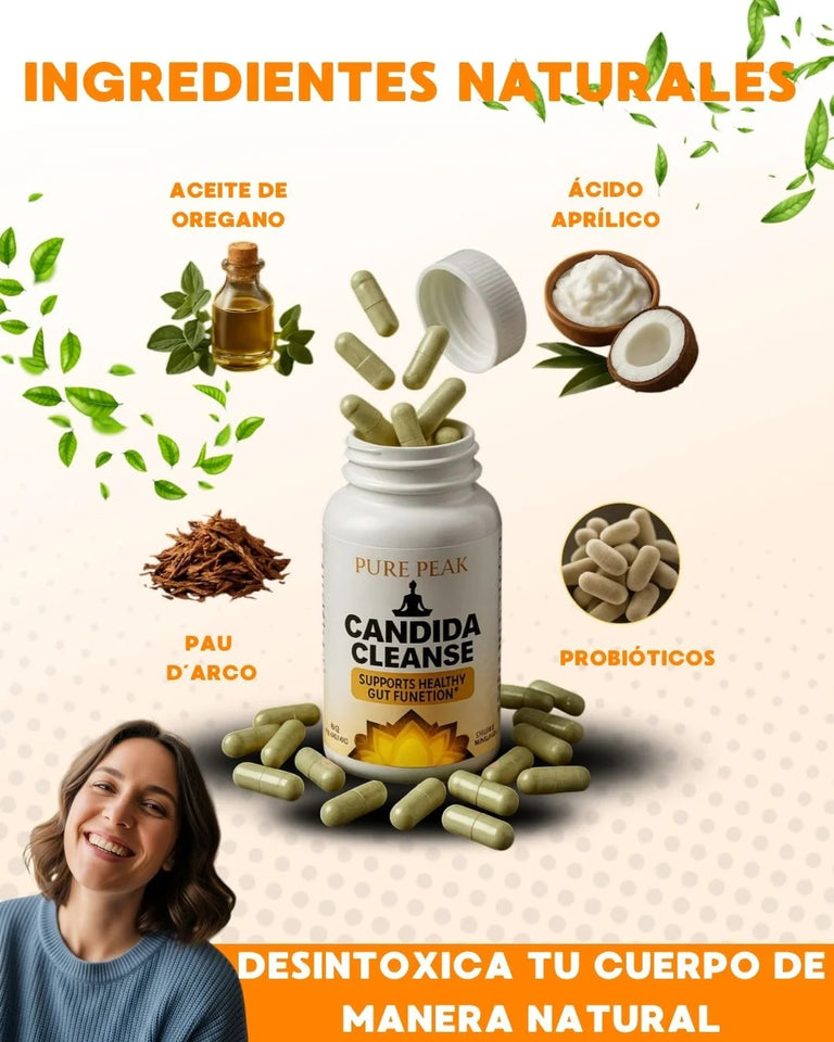 🌿Candida Cleanse Importado de USA🗽– Apoya tu flora intestinal, regula tu glucosa eliminando el hongo candida