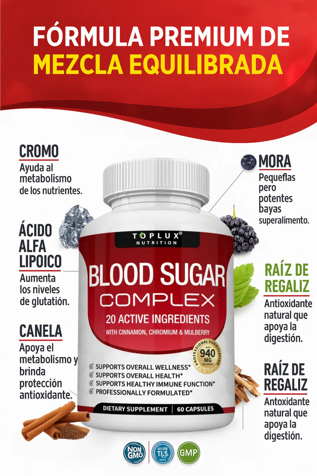 Blood Sugar Complex 👉 Ayuda a regular el azúcar en sangre y recupera tu equilibrio diario 🔥🩸