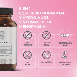 🌸 Hormone Harmony Importado de USA 🗽: Tu aliado diario para sentirte ligera ✨ y segura 💖