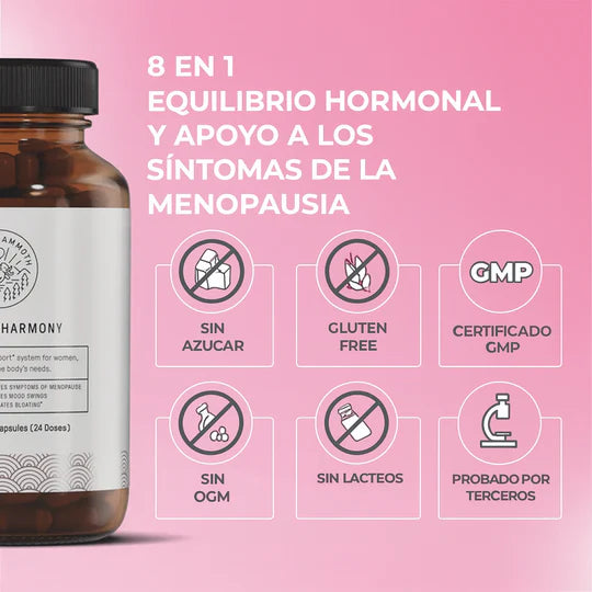 🌸 Hormone Harmony Importado de USA 🗽: Tu aliado diario para sentirte ligera ✨ y segura 💖