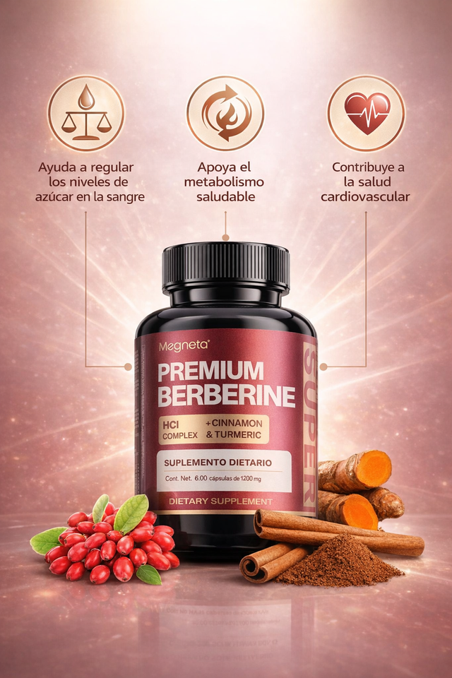 Premium Berberine 👉 Apoya tu metabolismo, controla el azúcar y recupera tu equilibrio todos los días 🔥⚖️