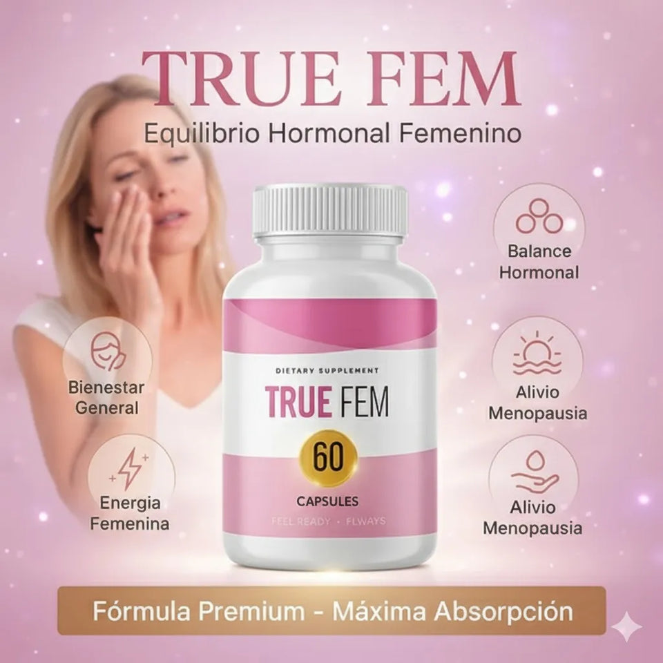 Con TRUE FEM Importado de USA 🗽: deja atrás los cambios de humor 😤 y ten energía para todo tu día