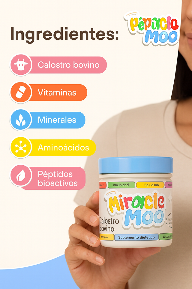 🥛✨ Fortalece tu salud, defensas y digestión desde adentro 💪 Con Miracle Moo Colostrum — Importado de USA