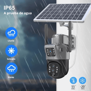 Cámara de Seguridad Ultra HD con Panel Solar a prueba de Agua💧📹