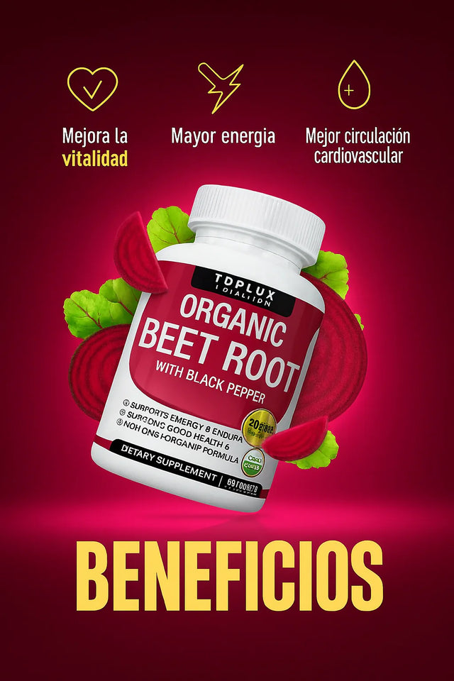 Organic Beet Root 👉 Mejora tu circulación y recupera tu rendimiento masculino de forma natural ❤️⚡