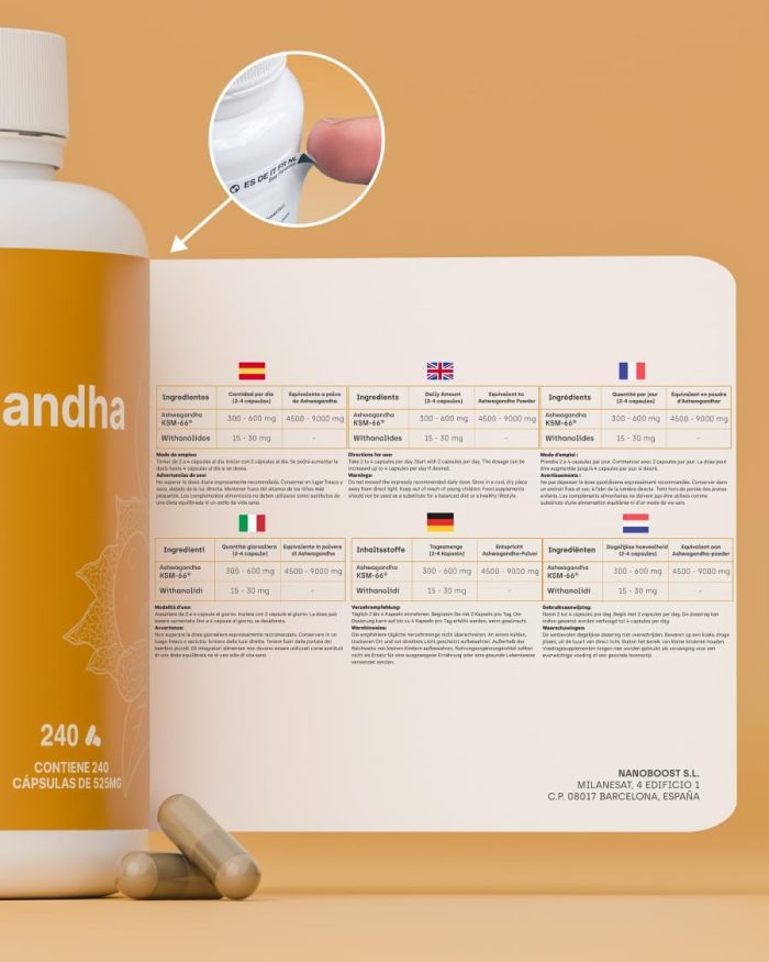 🧘‍♀️ Ashwagandha KSM-66 Importada de España: Bienestar Mental y Energía Constante