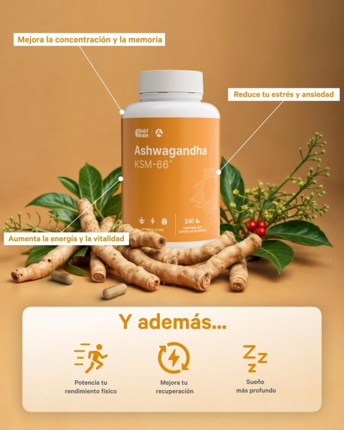 🧘‍♀️ Ashwagandha KSM-66 Importada de España: Bienestar Mental y Energía Constante