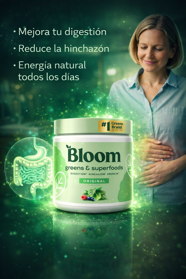 Bloom Greens & Superfoods 👉 Mejora tu digestión, reduce la hinchazón y recupera tu energía todos los días 🌿⚡