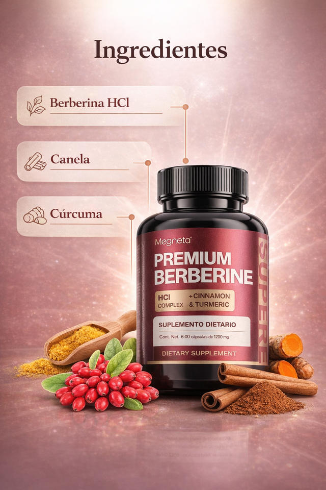 Premium Berberine 👉 Apoya tu metabolismo, controla el azúcar y recupera tu equilibrio todos los días 🔥⚖️