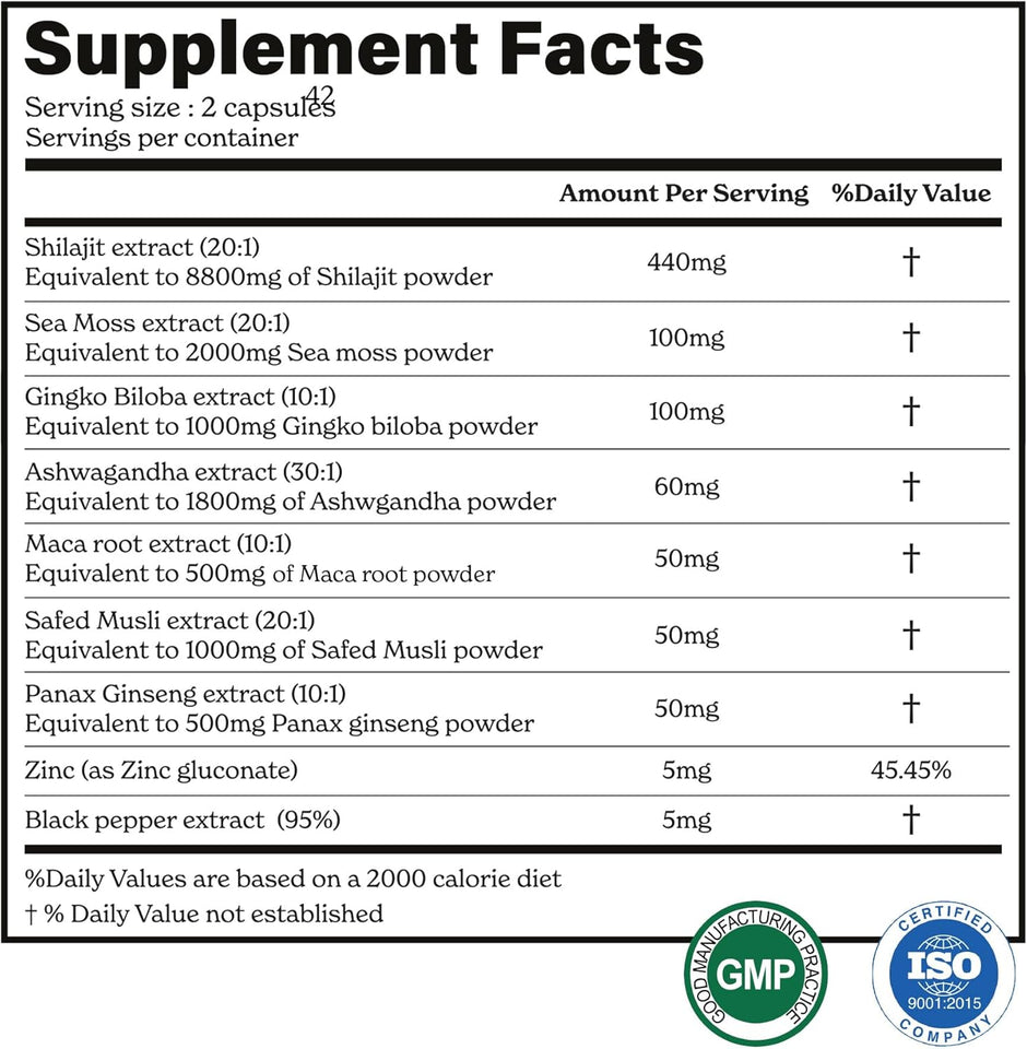 Shilajit + Sea Moss + Tongkat Ali 👉 Más energía, resistencia y rendimiento masculino natural 🔥