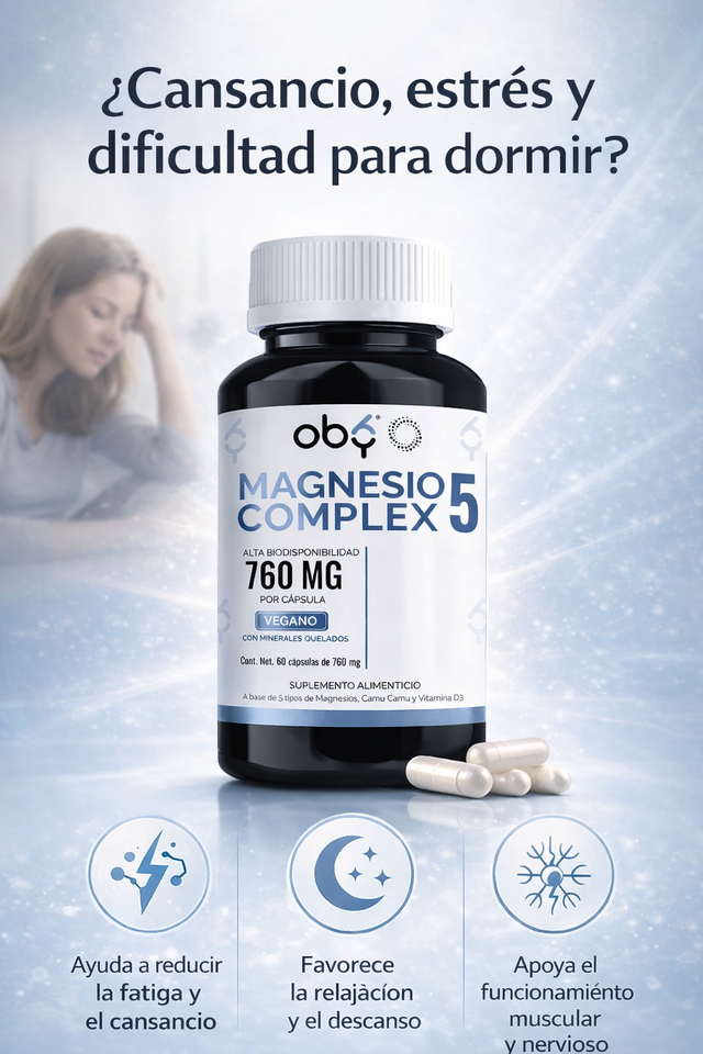 Magnesio Complex 5 👉 Relaja tu cuerpo, mejora tu descanso y recupera tu energía todos los días ⚡😴