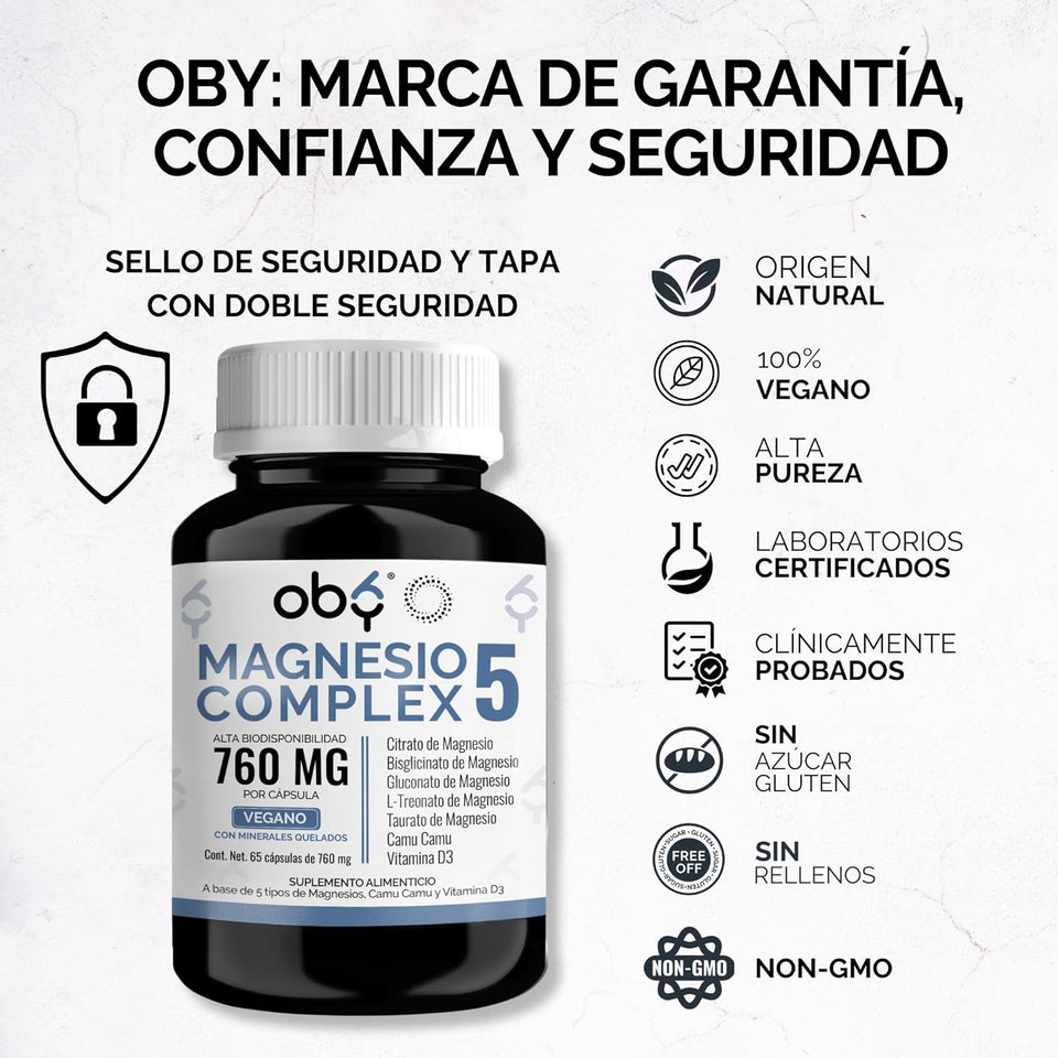 Magnesio Complex 5 👉 Relaja tu cuerpo, mejora tu descanso y recupera tu energía todos los días ⚡😴