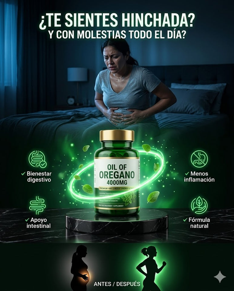 Oil of Oregano 4000mg: Soporte Avanzado para el Equilibrio Digestivo y Bienestar Estomacal 🌿