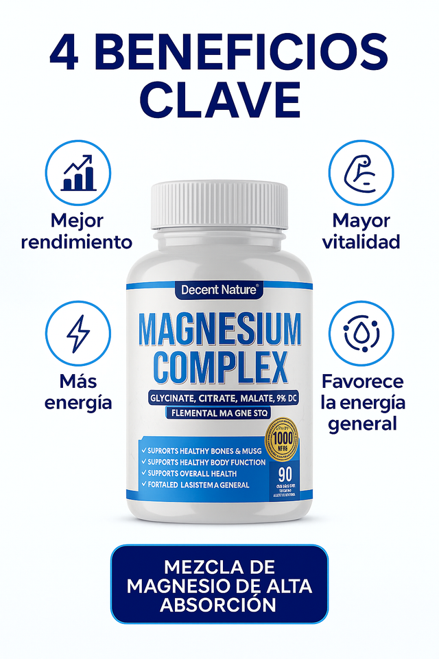 ⚡ Magnesium Complex – Energía, Vitalidad y Rendimiento Diario