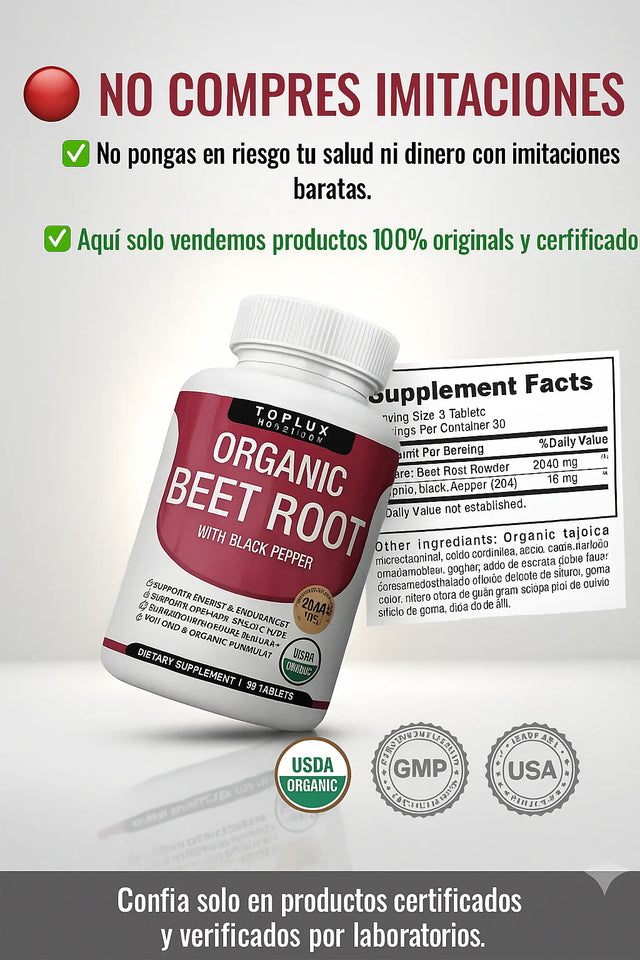 Beet Root Orgánico: Recupera Tu Potencia Masculina y Reactiva Tu Circulación 💪🔥