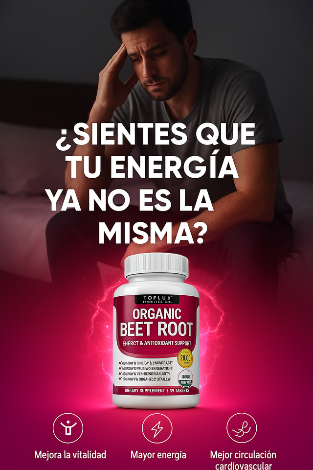 Beet Root Orgánico: Recupera Tu Potencia Masculina y Reactiva Tu Circulación 💪🔥
