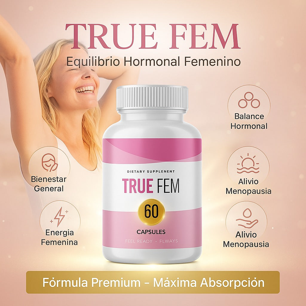 Con TRUE FEM Importado de USA 🗽: deja atrás los cambios de humor 😤 y ten energía para todo tu día