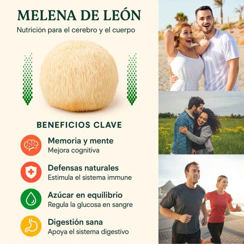 POTENCIA TU ENERGÍA Y CONCENTRACIÓN CON LION´S MANE+ Importado de USA🗽