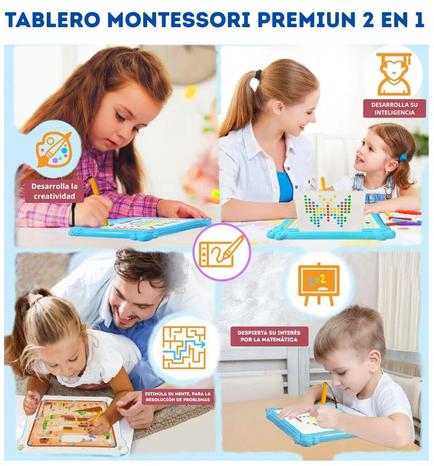 Laberinto Educativo Montessori Premiun 2 en 1: ¡Aléjalo de la pantalla y despierta todo su potencial!