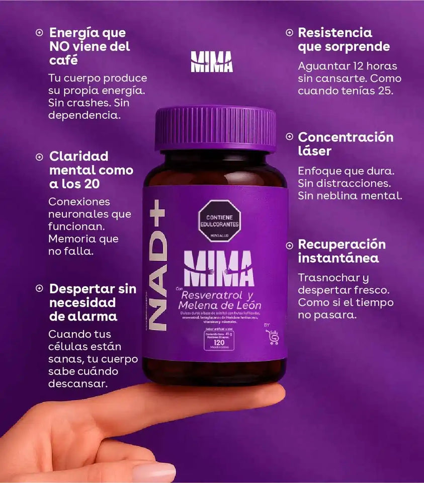 NAD+ y Melena de León de MIMA IMPORTADO DE USA: 🧬🧠 Olvídate del cansancio, la mala memoria y sentirte mayor