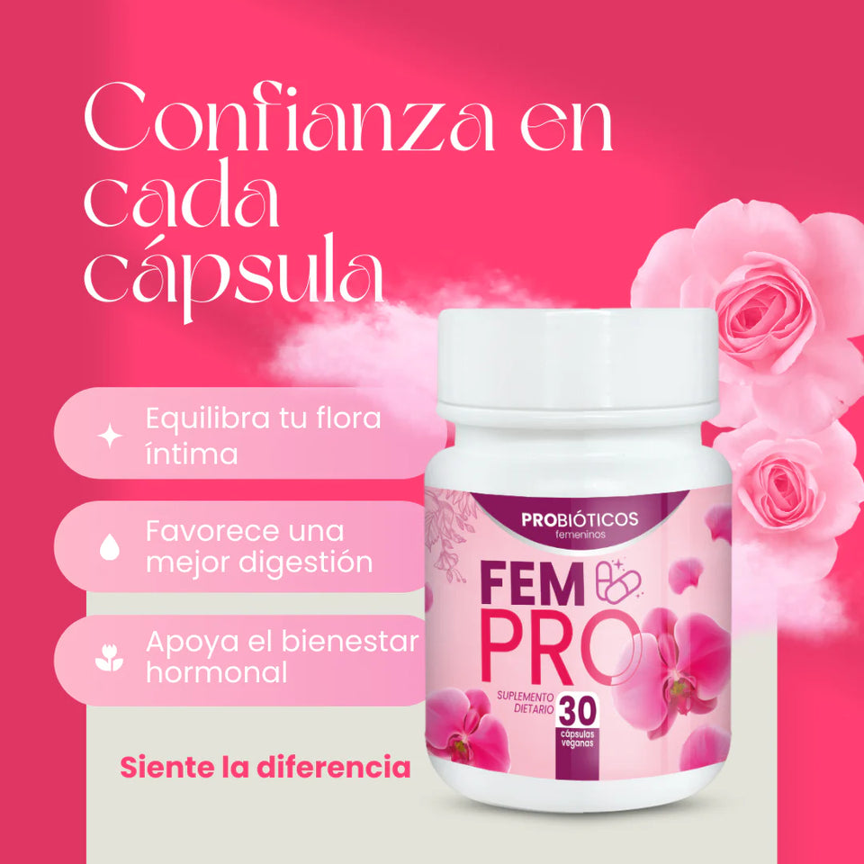 Con FEM PRO: Olvídate de olores, infecciones y desequilibrios hormonales 🌸