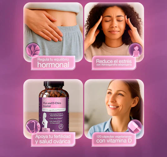 INOSITOL DE INTIMATE ROSE: Ayuda a equilibrar tus hormonas y a mejorar la ovulación para ser mamá