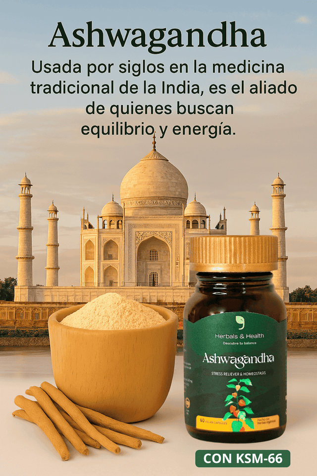 Ashwagandha con ksm 66 - remedio natural usado x +3000 años en la medicina ayurvédica de la india 🇮🇳