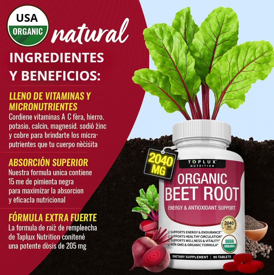 Beet Root: Alivia la pesades de tus piernas 🦵 y mejora tu circulación y fortalece tu corazón ❤️