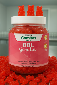 2 gomitas al día, acompaña tu esfuerzo y siente los resultados.