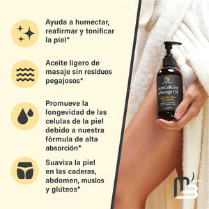 Naturals: Aceite para eliminar la celulitis con Colágeno hidrolizado + células madre vegetales