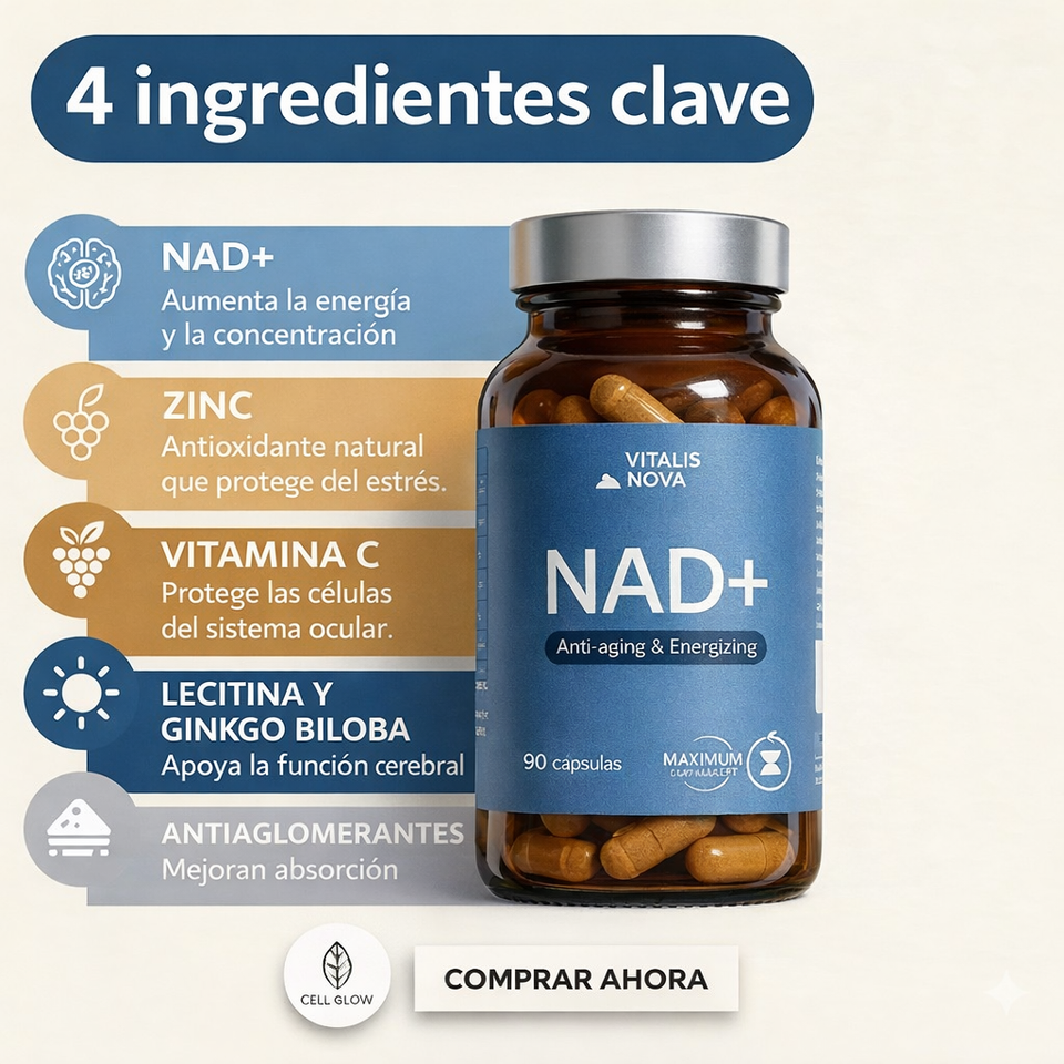 Activa tu energía celular y recupera la vitalidad de tu cuerpo ⚡🧬 NAD+ de Vitalis Nova Labs – Anti-aging & Energizing 💊