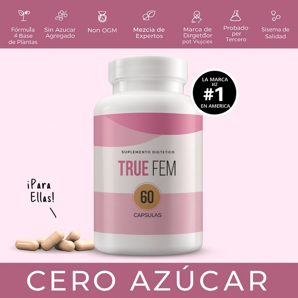Con TRUE FEM Importado de USA 🗽: deja atrás los cambios de humor 😤 y ten energía para todo tu día