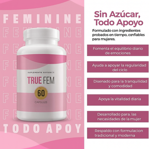 Con TRUE FEM Importado de USA 🗽: deja atrás los cambios de humor 😤 y ten energía para todo tu día