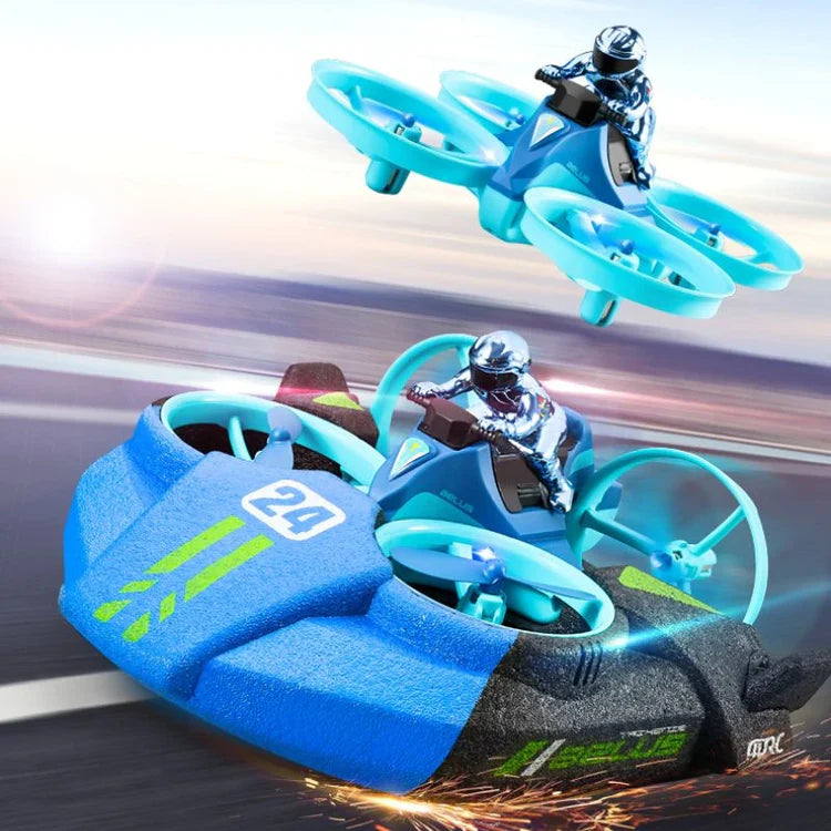 MegaRider 3-en-1: Dron 🚁 · Auto 🚗 · Bote 🚤, un solo juguete… diversión en tierra, aire y agua