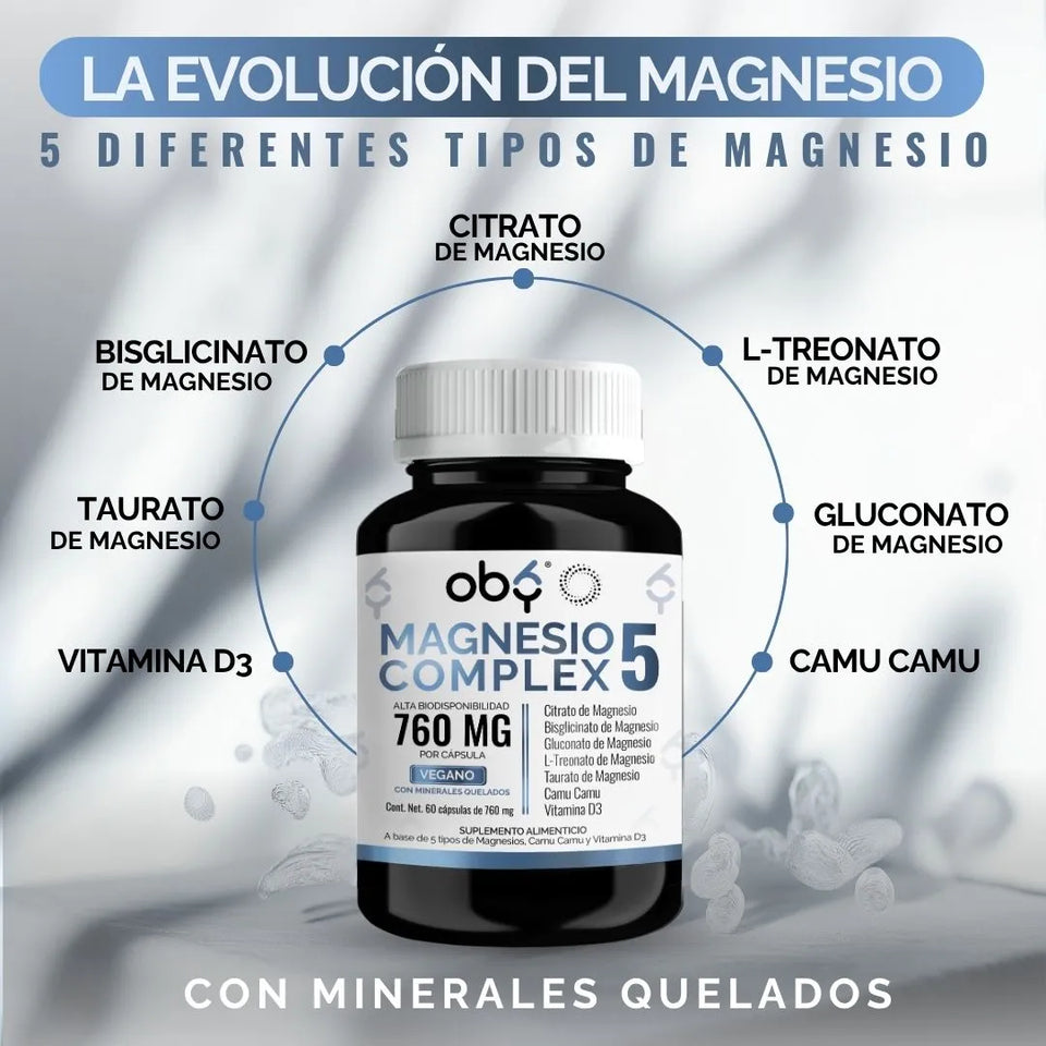 Magnesio Complex 5 👉 Relaja tu cuerpo, mejora tu descanso y recupera tu energía todos los días ⚡😴