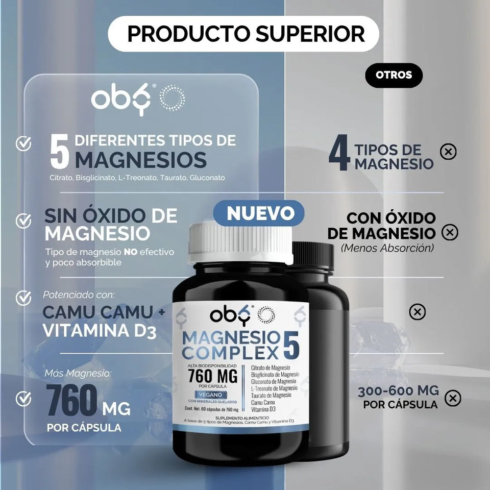 Magnesio Complex 5 👉 Relaja tu cuerpo, mejora tu descanso y recupera tu energía todos los días ⚡😴