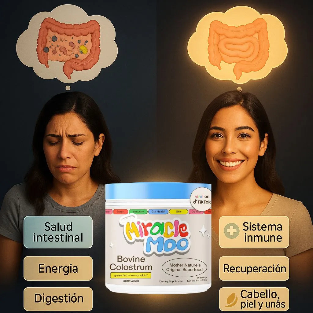 🥛✨ Fortalece tu salud, defensas y digestión desde adentro 💪 Con Miracle Moo Colostrum — Importado de USA