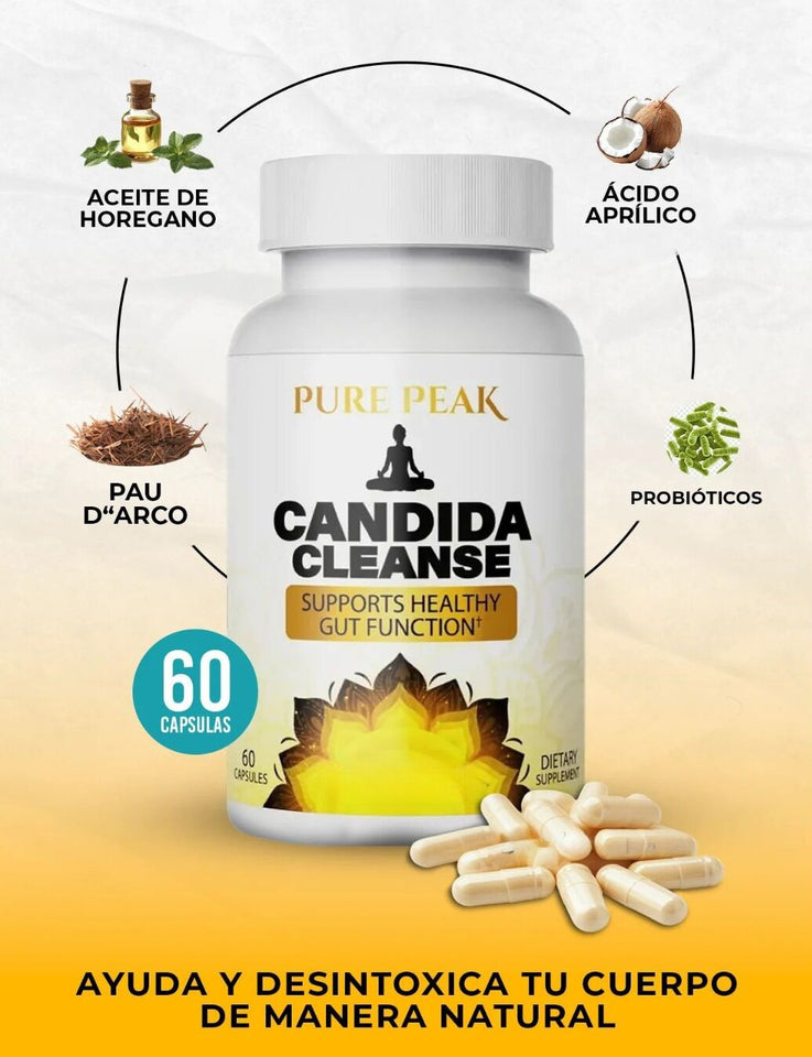 🌿Candida Cleanse Importado de USA🗽– Apoya tu flora intestinal, reduce la hinchazón y mejora tu digestión🧘
