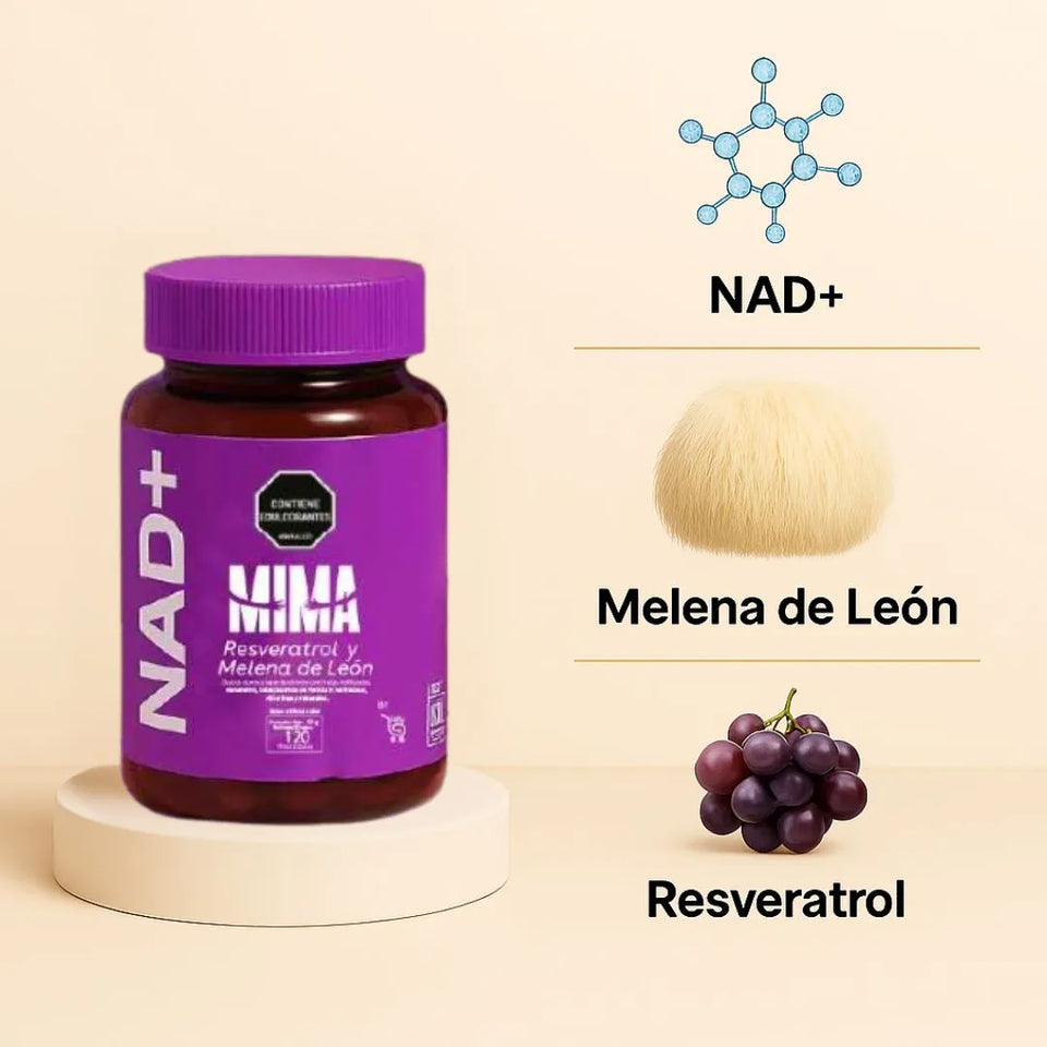 NAD+ y Melena de León de MIMA IMPORTADO DE USA: 🧬🧠 Olvídate del cansancio, la mala memoria y sentirte mayor