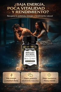 Shilajit + Sea Moss + Tongkat Ali 👉 Más energía, resistencia y rendimiento masculino natural 🔥