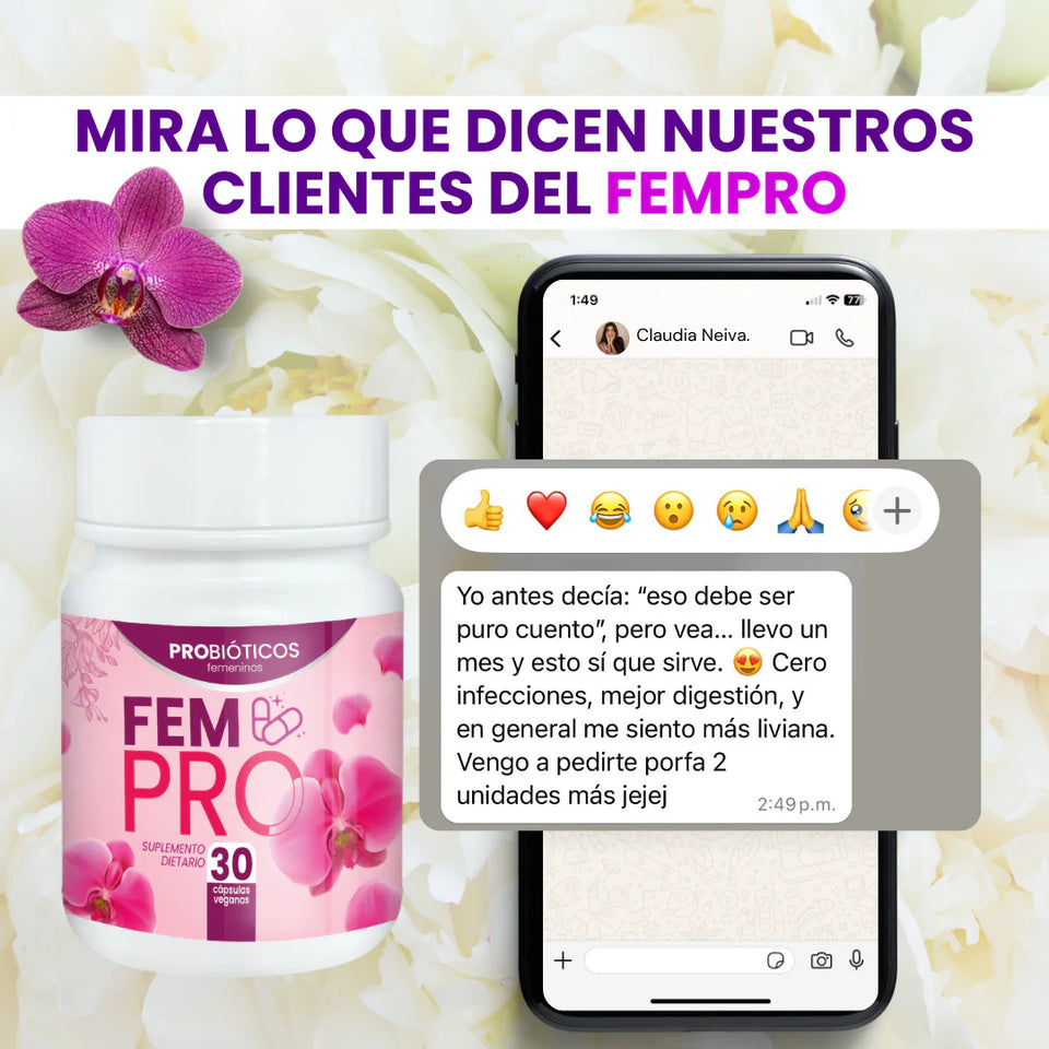 Con FEM PRO: Olvídate de olores, infecciones y desequilibrios hormonales 🌸