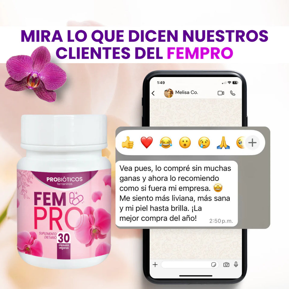Con FEM PRO: Olvídate de olores, infecciones y desequilibrios hormonales 🌸